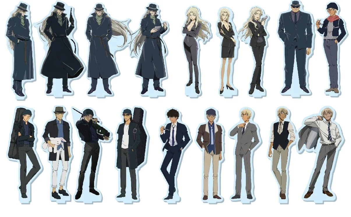 

Лидер продаж, аниме Детектив Конан Вермут Джин Акай шучи Фуруя Рей, акриловая фигурка, стенд, демонстрационная модель, модная настольная дек...