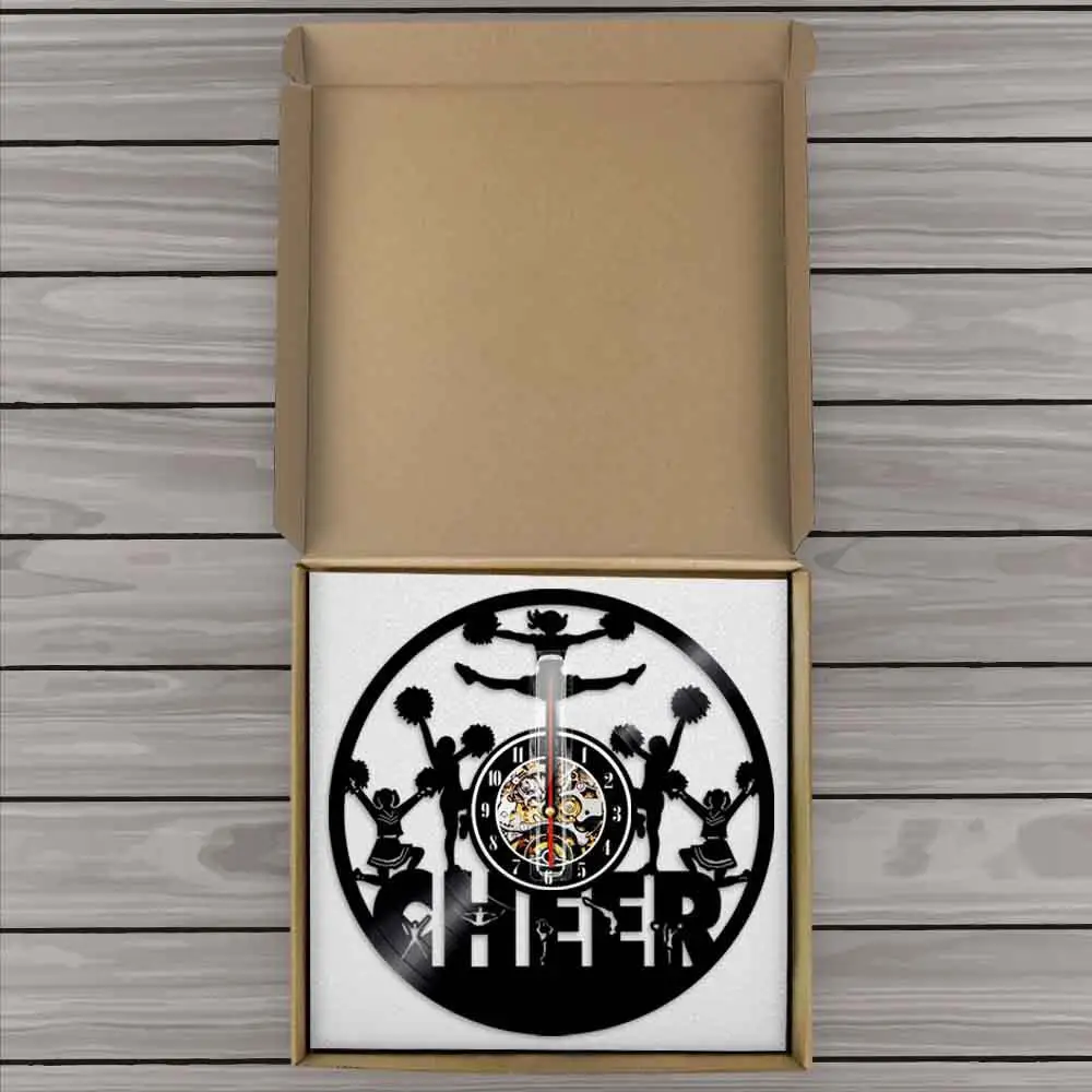 Настенные часы черлидеев силуэта настенные для домашнего декора болельщиков