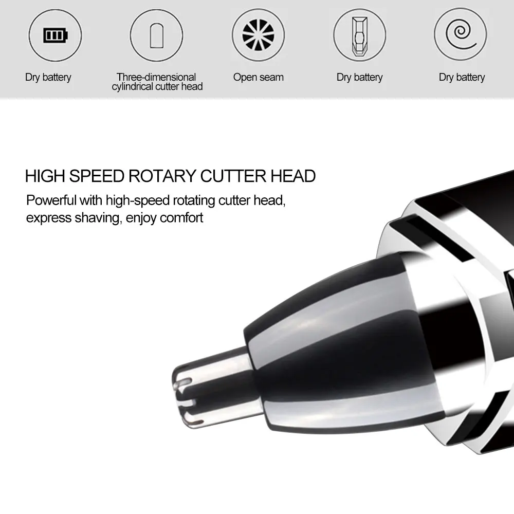 Новый электрический триммер для волос в носу от Kemei мужской мытья носа ушей