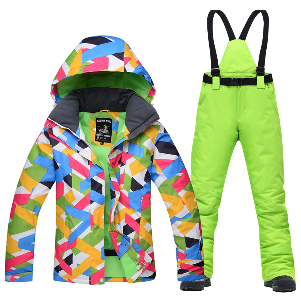 

2021 New Ski Suit Women Set Waterproof Warmth Clothes Jacket Ski Pants Snow Clothes Winter Skiing And Snowboarding Suits Brands