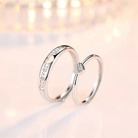 popular heart ring forever love mens womens band promise couple rings wedding engagement