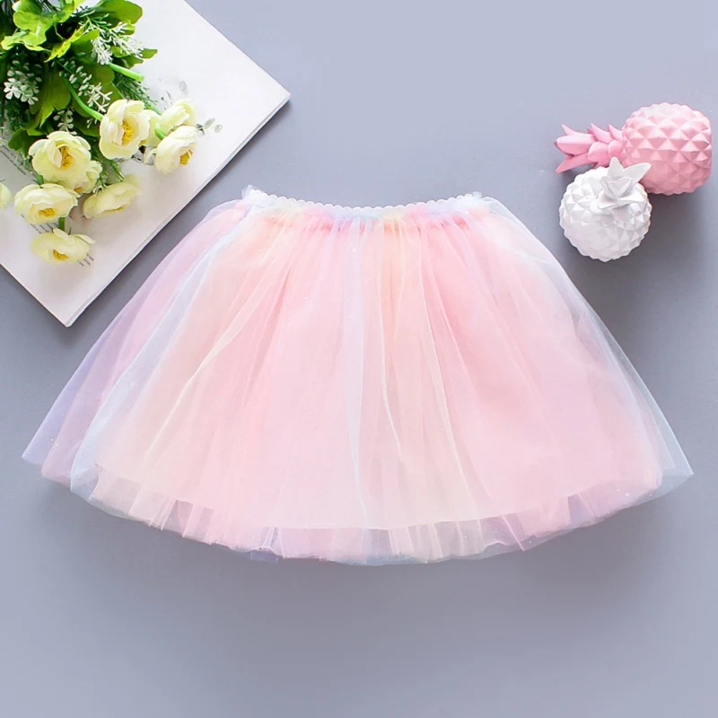 

Baby Girl Summer Casual Mesh Princess Clothes Kids Toddler Skirt Flower Mesh Lace Girl Pettiskirt
