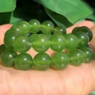 Бусины из нефрита из натурального халцедона светло-зеленого цвета, бусины-разделители для изготовления ювелирных изделий сделай сам, браслетов и ожерелий 4-12 мм, оптовая продажа