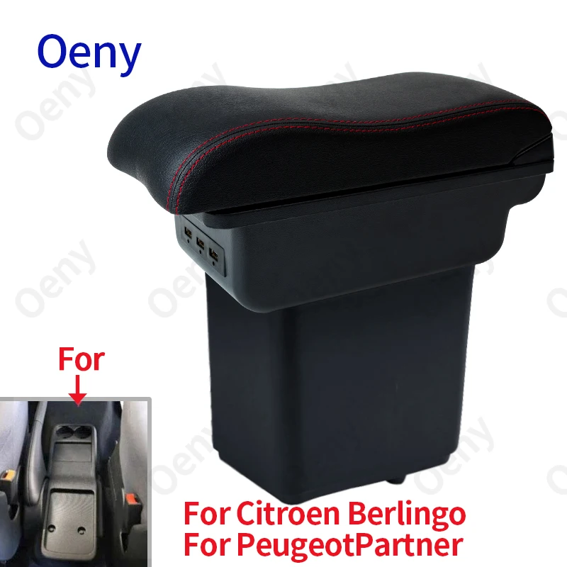 

Подлокотник для Citroen Berlingo, для Peugeot Partner, tepee, аксессуары для автомобиля, зарядка через USB, светодиодный