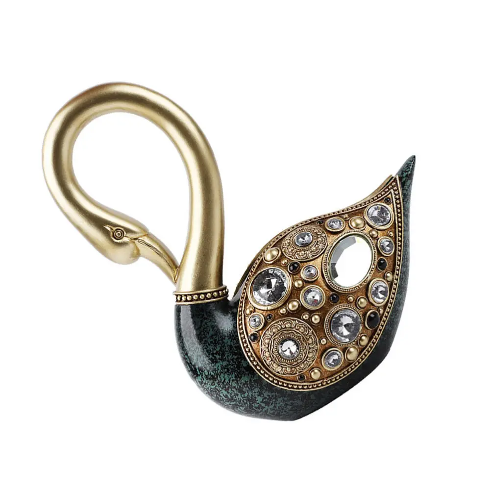 

Swan Figurine Ornament Creative Swan Statue Craft Delicate Goose Decoration