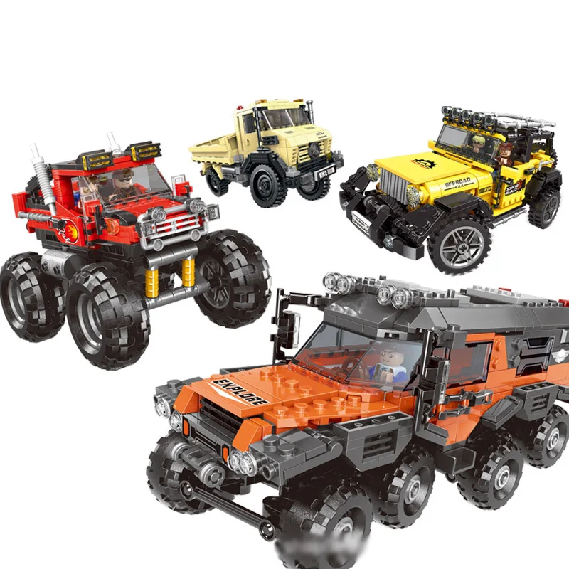 

500PCS+Compatible Brand Truck Jeep Model Building Blocks Brick Set City Kids Toys for children Christmas gift