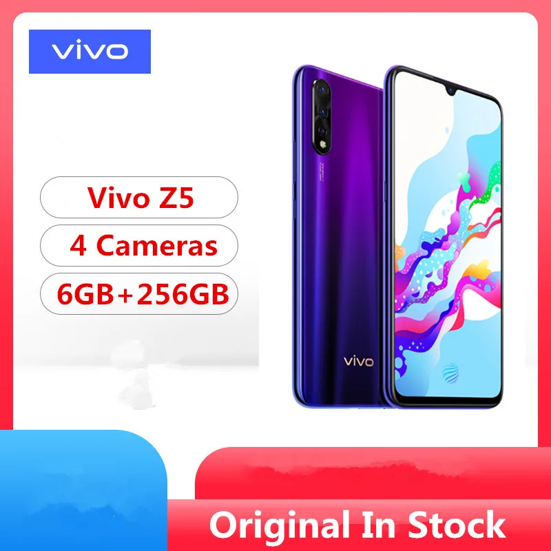 Сотовый телефон Vivo Z5 Snapdragon 712 на базе Android 9 0 экран 6 38 дюйма 2340x1080 ГБ ОЗУ 256 Гб ПЗУ