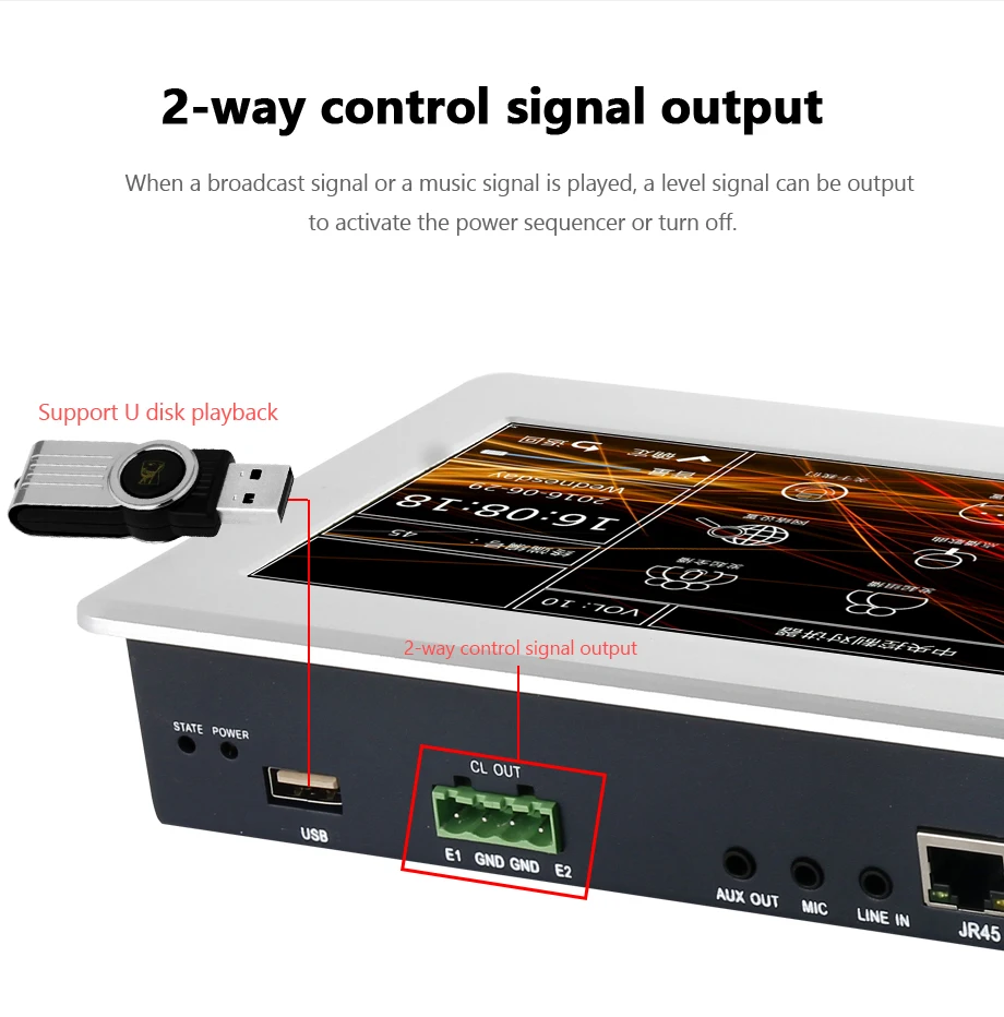 Oupushi IP6803 сетевой радио микрофон ip пейджинговый микрофон кампус радио удаленный домофон