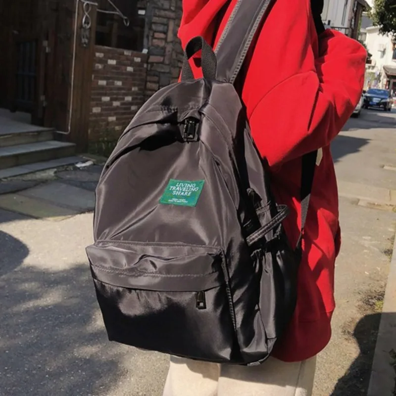 

Female Letter School Bags For Teenage Girl 2020 Nylon Travel Backpack Women Mochila Sac A Dos Ladie Laptop Rucksack Men Bag Pack