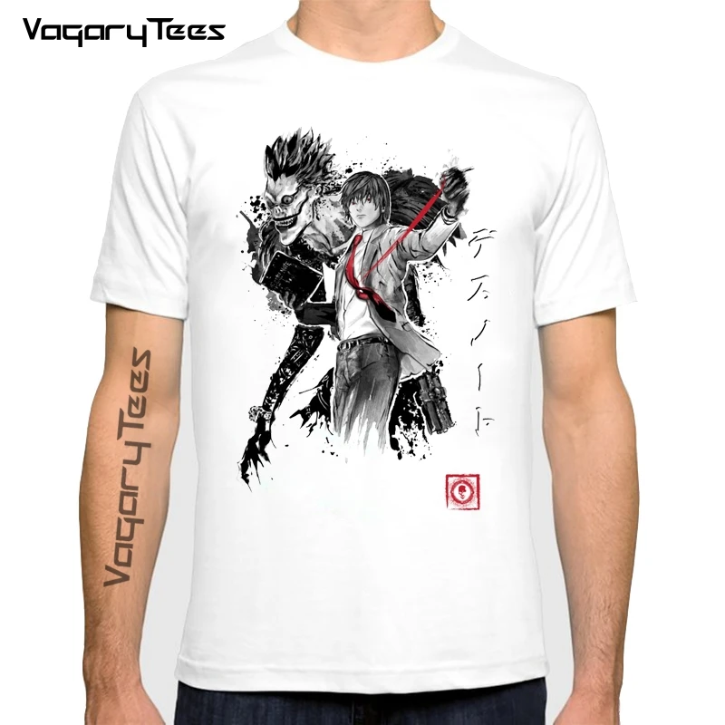 Мужская футболка с принтом из японского аниме Бог нового мира Shinigami Death Note Desu Noto