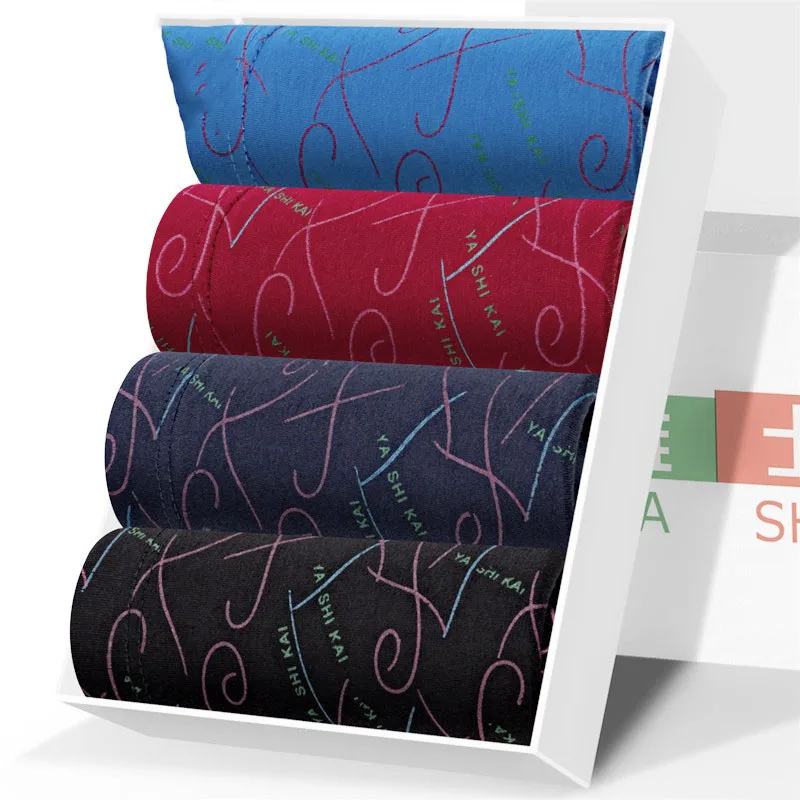 4pcs / Mens Underwear Shorts Boxer Shorts Mens Sexy Underwear High Quaity Men's Underwear Pure Cotton Breathabe Boxer Shorts