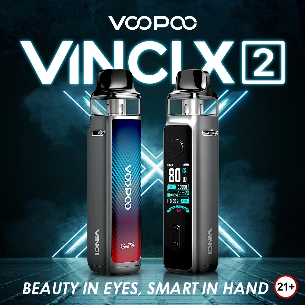 

VOOPOO Vinci X 2 80W Pod Mod Kit 6.5ml Pod Tank Vape Pod No 18650 Battery Gene.AI 2.0 Chip Vaper Electronic Cigarette Vaporizer