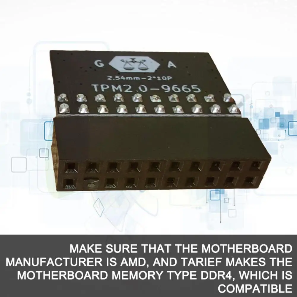 Модуль защиты lpc 20pin модуль безопасности шифрования удаленная карта TPM2.0 9665 деталь