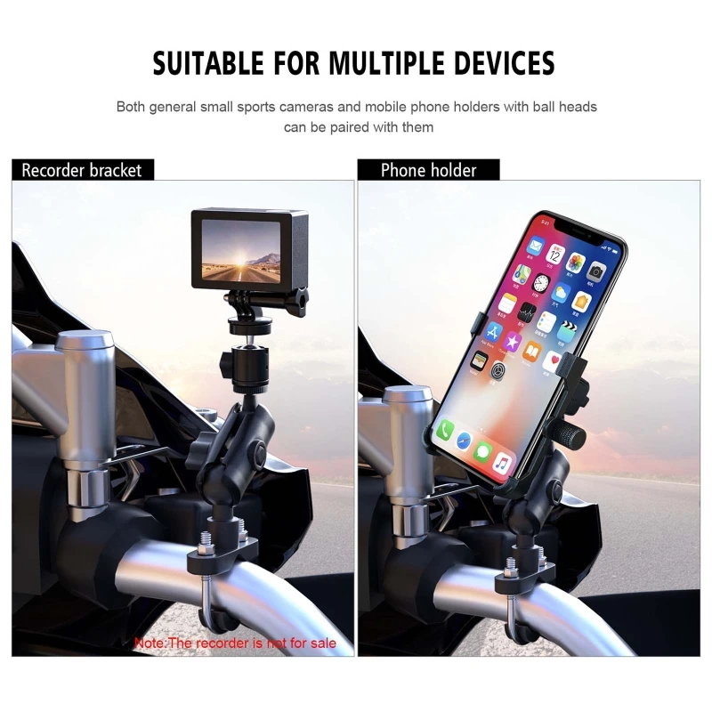 

360 Degree Rotating Bike Motorcycle Handlebar Mount Stand Holder Cradle for -GoPro Hero 9 8 7 6 SJCAM Action Camera