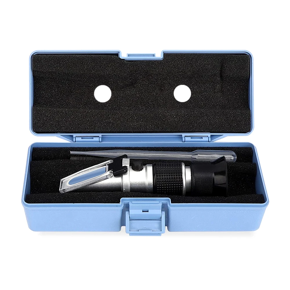 Hand Held Automotive Antifreeze Refractometer Engine Fluid Glycol  Point Car Battery Freezing ATC Tester Tool With Box 50% Off