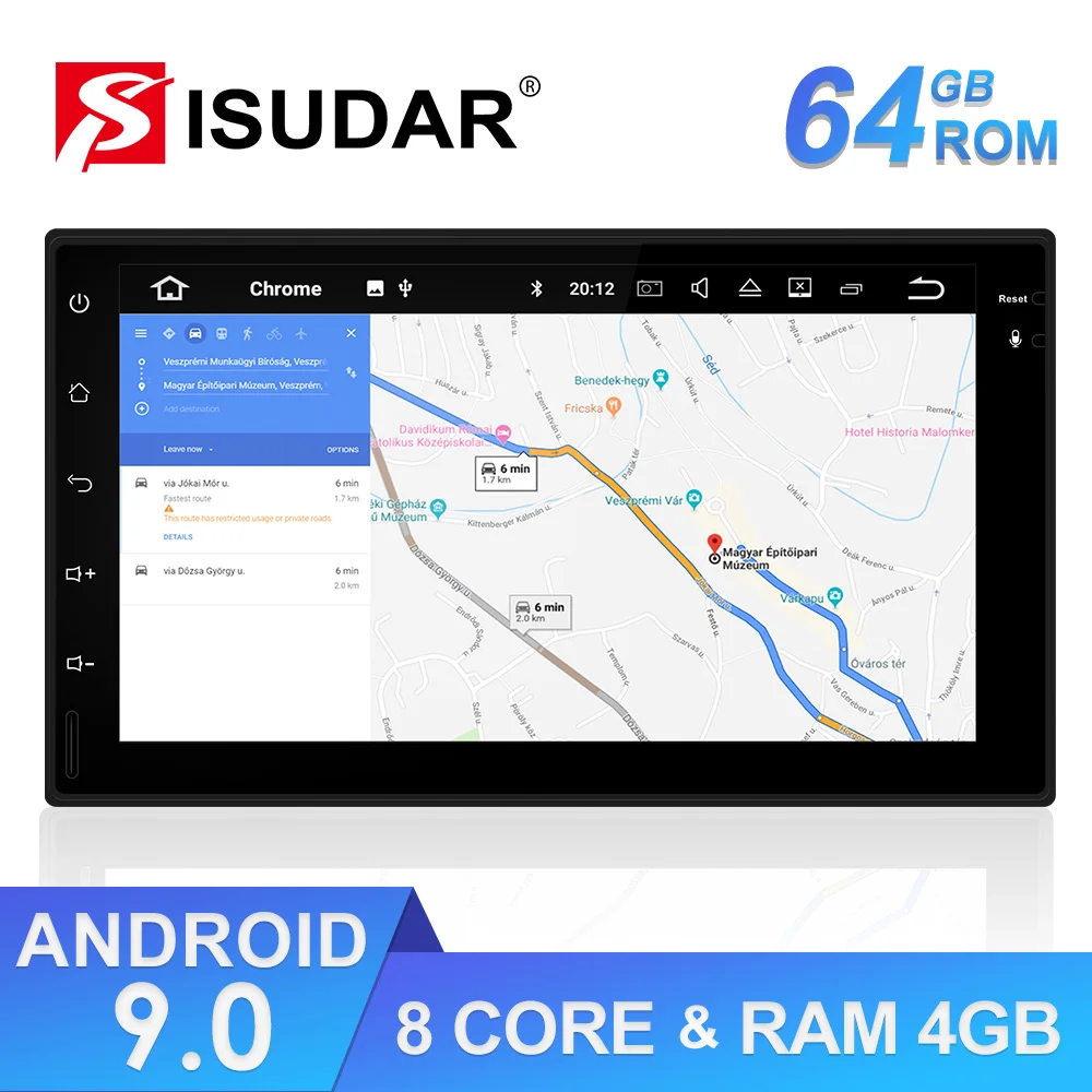 Автомагнитола Isudar 2 Din на Android 9 для Nissan/Xtrail/Tiida/Hyundai/KIA универсальная ОЗУ 4 Гб