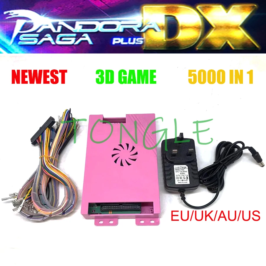 Family Version Pandora Saga Plus DX 5000 In 1 Game Board Arcade Box PCB Save Function 3D USB Gamepad 4P Games Kit FBA MAME PS1
