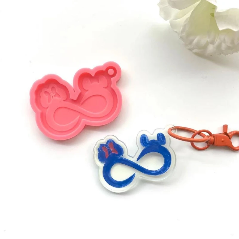 

Keychain Epoxy Resin Mold Earrings Pendant Casting Silicone Mould DIY Crafts Jewelry Casting Tools