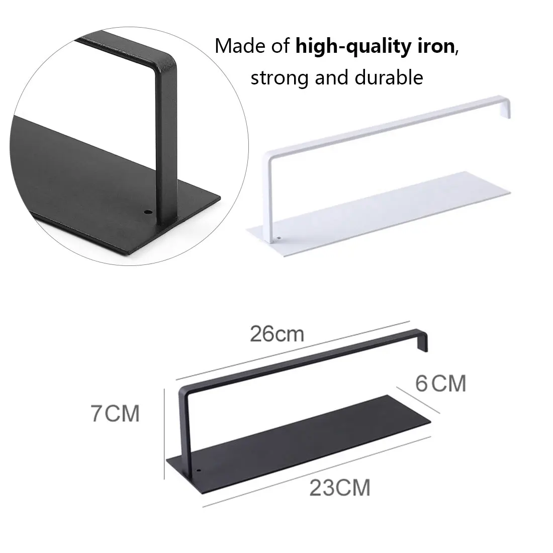 

Iron shelf Non Perforated Paper Towel Holder Toilet Paper Hanger Roll Paper Holder Fresh Film Storage Rack Wall Hanging Shelf