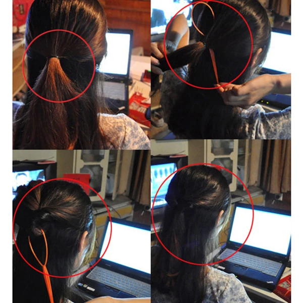 2 шт. пластиковые петли для прически конский хвост|Заколки плетения кос| |