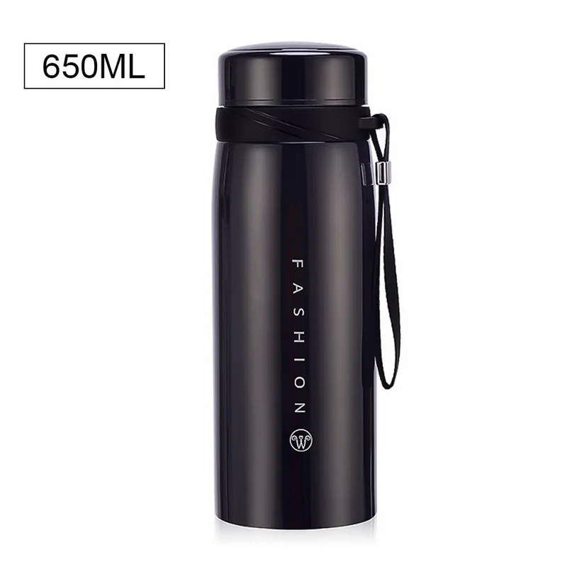 Black purple 650ml Hifuar Термокружка с милым Кроликом, детский термос, бутылка для воды, Термокружка, Детская Термокружка, Детская Термокружка Из Нержавеющей Стали - Цвет: Black purple 650ml