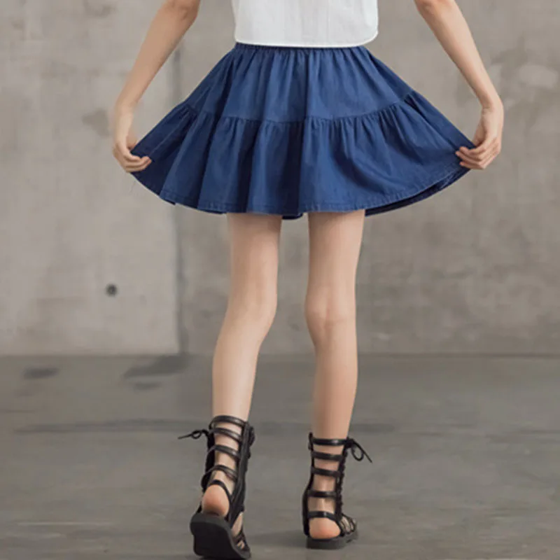 

Girls Jeans Skirts 2021 New Arrival Summer Autumn Teenage Kids Skirt High Waist Girl Children Casual Skirts Baby Spring Clothing