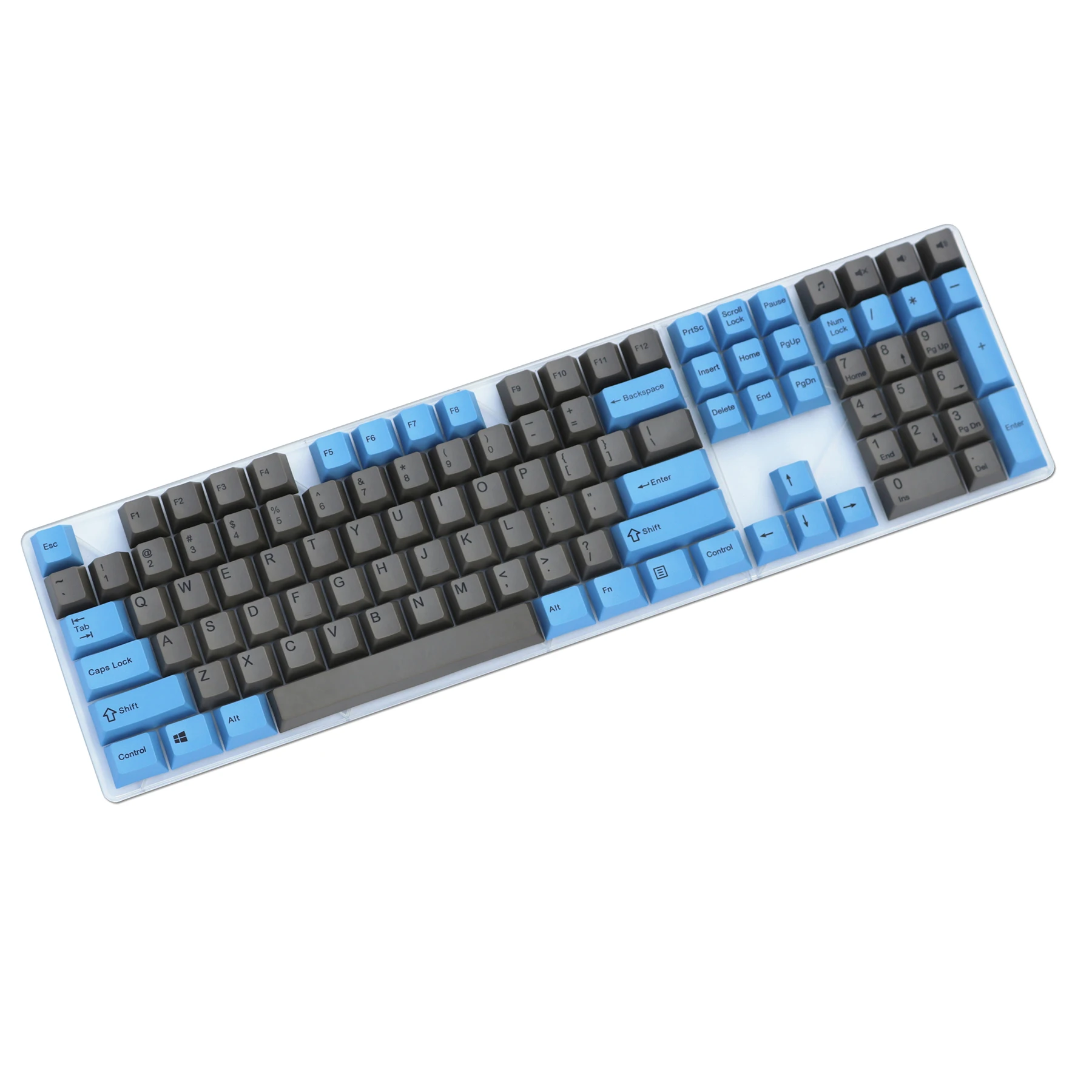Синий и серый микс keycap 108/133 клавиши PBT Вишневый профиль сублимированный MX