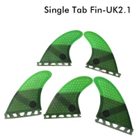 single tabs fin uk2 1 green color surfboard fins fiberglass honeycomb tri quad fins quilhas thruster 5 fin set for surfing