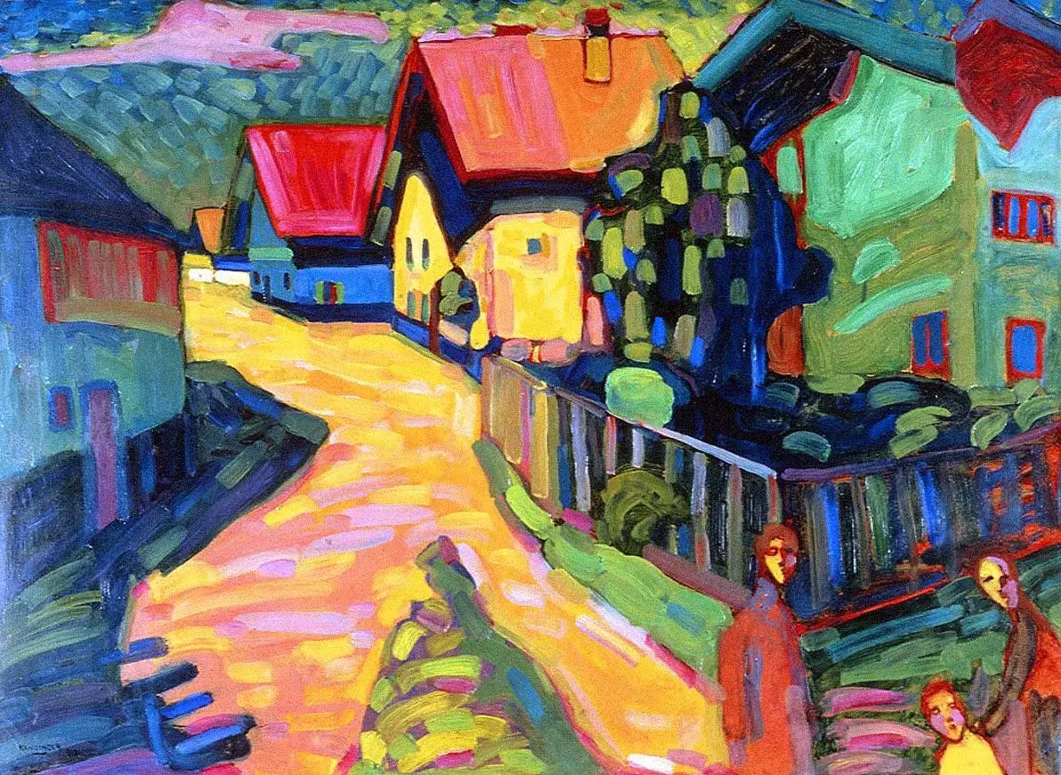 Kandinsky-pintura al &oacute;leo para colorear por n&uacute;meros, cuadro de decoraci&oacute;n de pared, paisaje de una pieza, 40x50, de polipropileno moderno-0