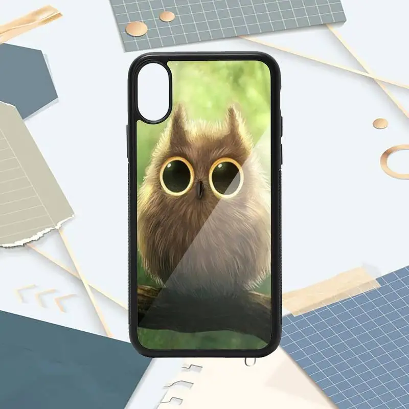 

Cute owl Cartoons bird animal Phone Case PC for iPhone 11 12 pro XS MAX 8 7 6 6S Plus X 5S SE 2020 XR