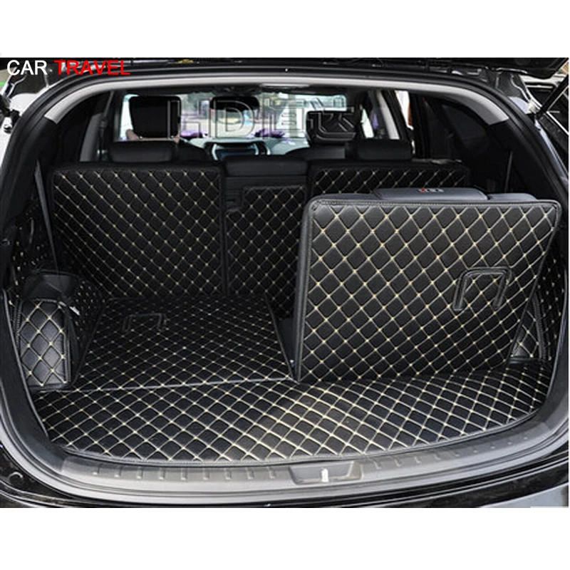 Хорошее качество! Полный Комплект ковриков для багажника автомобиля Hyundai Santa Fe 7