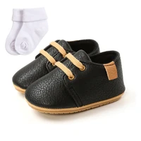 8 colors baby boys shoes newborn toddler shoes infant boys girls pu anti slip casual sneakers 1 pair socks