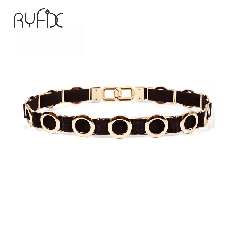 Женский пояс с металлической цепочкой и эластичной резинкой на талии модный