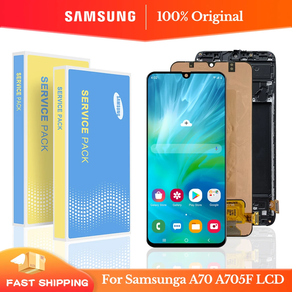 

100% Оригинальный дисплей 6,7 ''для Samsung Galaxy A70 LCD A705 A705F SM-A705MN дисплей сенсорный экран дигитайзер в сборе Замена