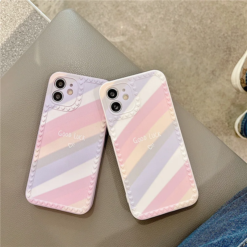 

Luxury Rainbow Case For Huawei HONOR 30S 20 Y7 PRO 2019 NOVA 8 5 PRO 7se 7 6 5T Enjoy 9 P40 LITE 5G Shockproof Rubber TPU Cover