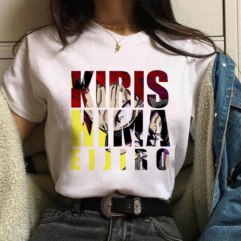 

Eijiro Kirishima Anime Comics Japanese Graphic Printed Cartoon Streetwear t shirt Top Oversized Cotton Tee Female/Man T-Shirt