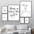 Minimalist Line Drawing Poster Home Decor Nordic Canvas Painting Wall Art Figure Print for Nordic Living Room Decor Picture