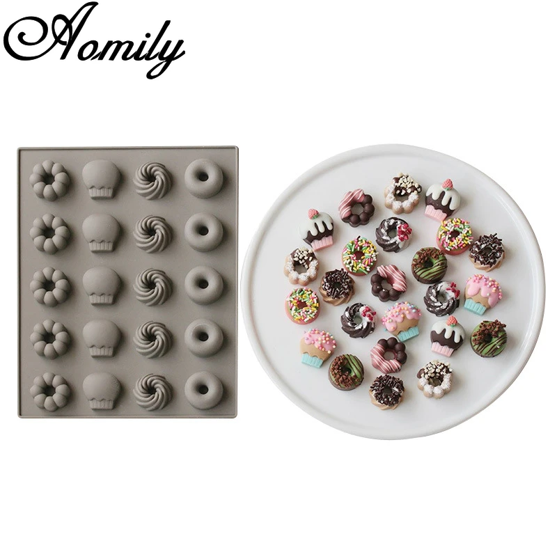 Мини-форма Aomily для фруктов пончиков тортов печенья выпечки шоколадная форма