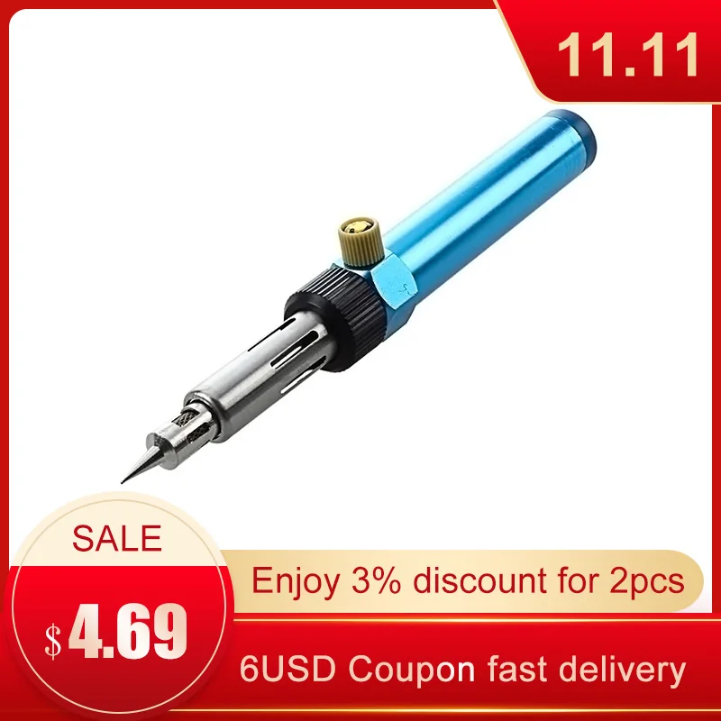 Газовый паяльник пистолет беспроводной портативный 30 Вт 70 регулируемая