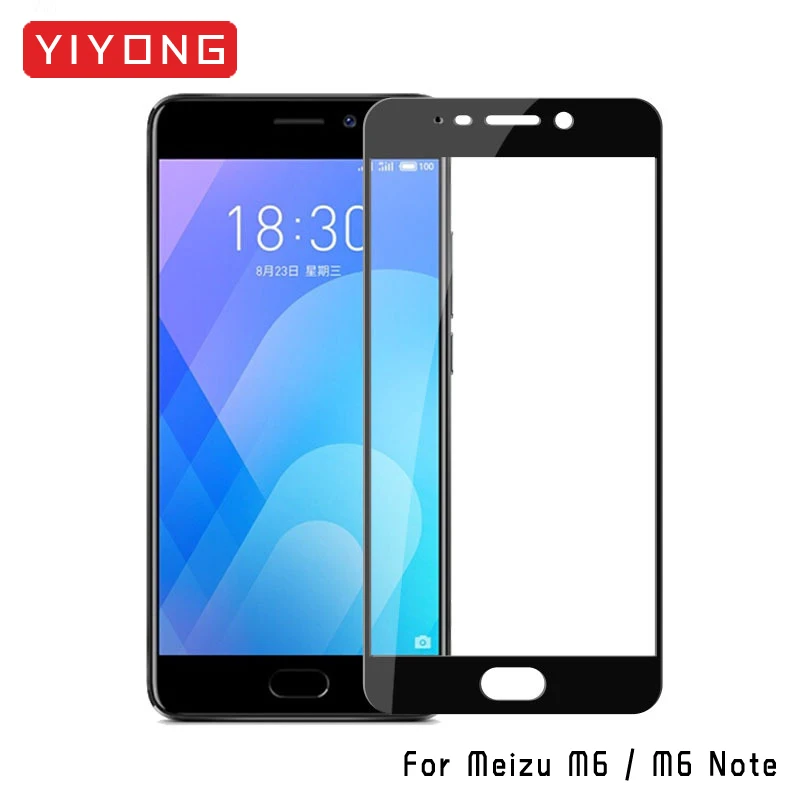 YIYONG закаленное стекло для Meizu M3 M5 M6 Note Mx6 2.5D полное покрытие Защита экрана 16 X 16th Plus