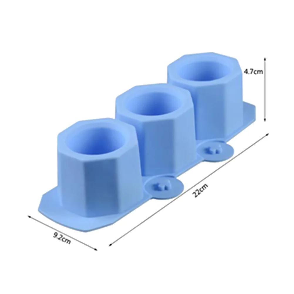 3 отверстия Круглый геометрический многоугольный DIY гипсовый бетон гипс