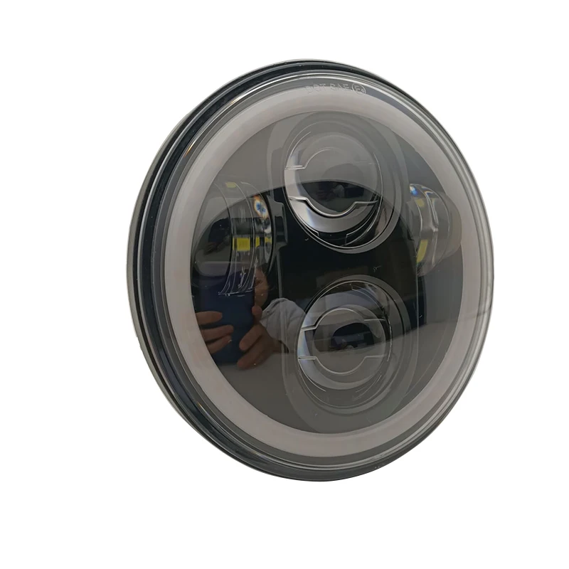 5.75&quot LED Black Motorcycle 5 3/4&quot Headlamp High Low Beam for Harley Dyna Sportster 883 72 48 Sreet Bob Forty Eight Iron - купить по