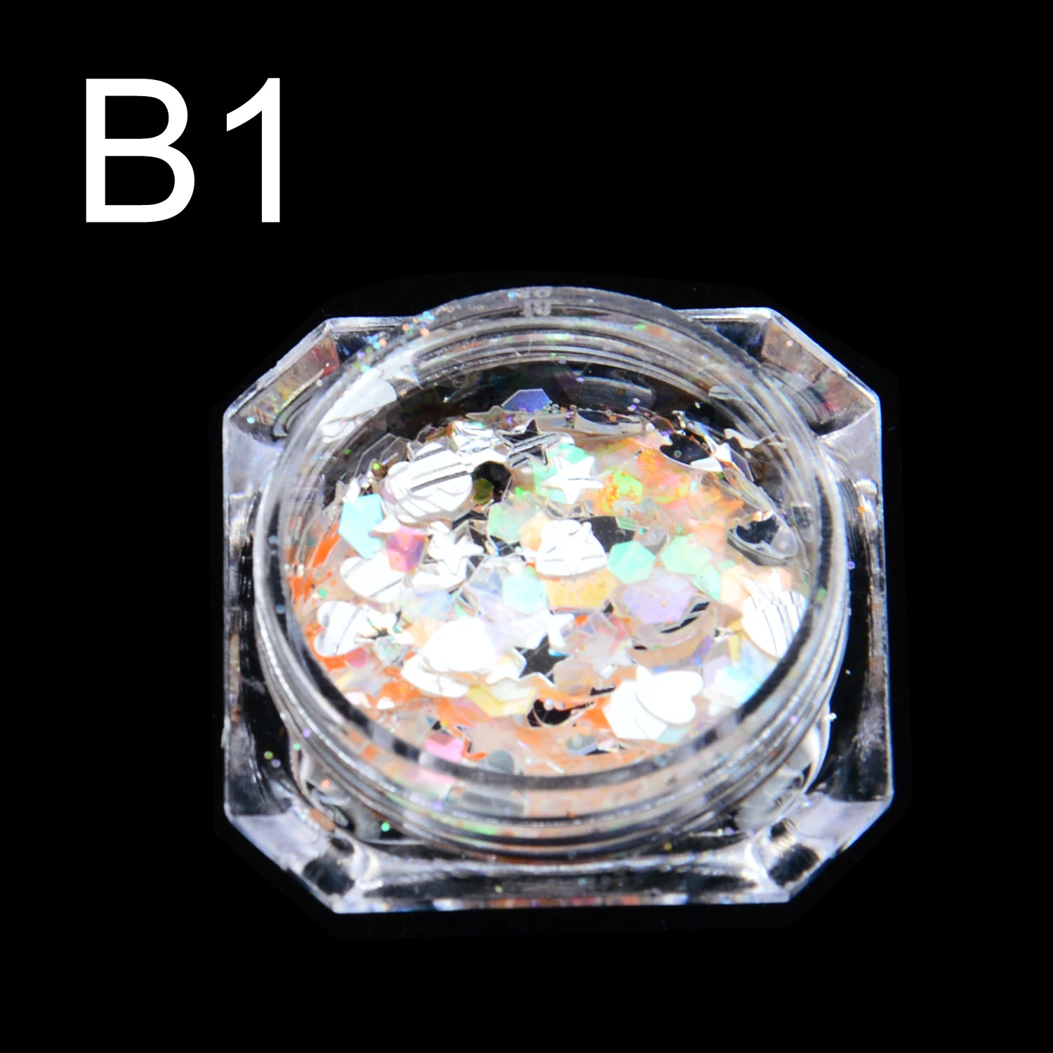 

Colorful Paillettes Dipping Powder Nails Set 3D Decor Holographic Nail Glitter Sequins Mixed Sequins Powder Dust 1 PC 3020-080