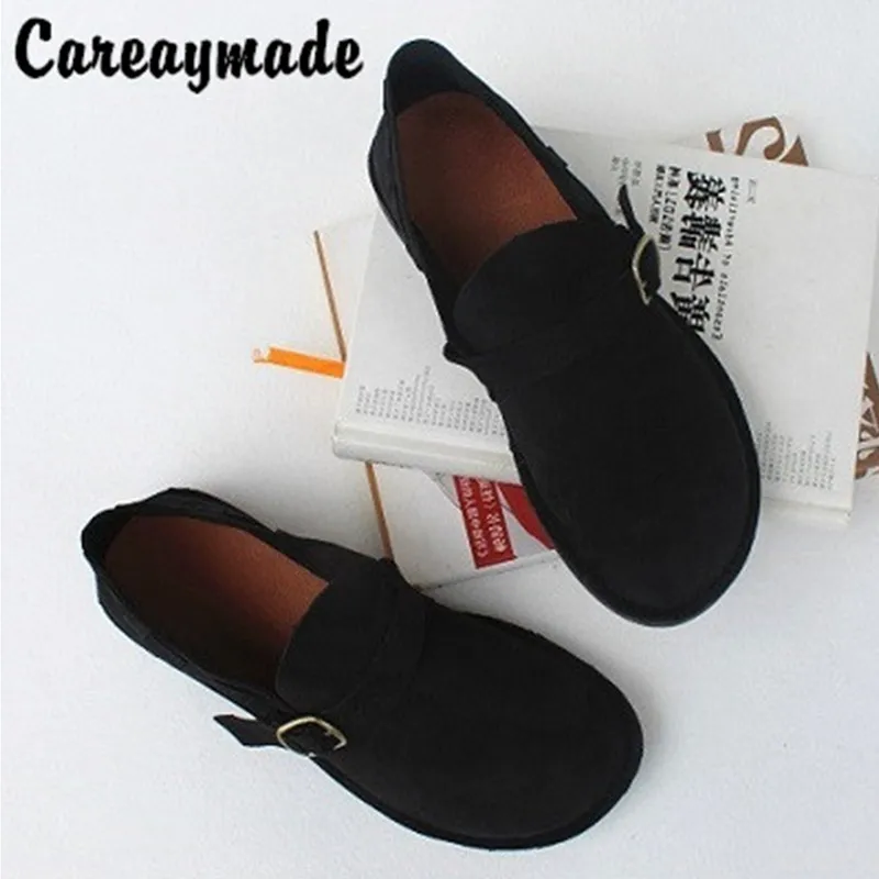 Careaymade/женские туфли из натуральной кожи на плоской мягкой подошве Удобные дышащие тонкие туфли ручной работы в стиле ретро