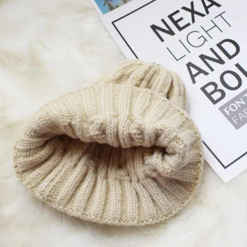 Зимние теплые шапки с помпоном из искусственного меха Модные Лыжные для девочек