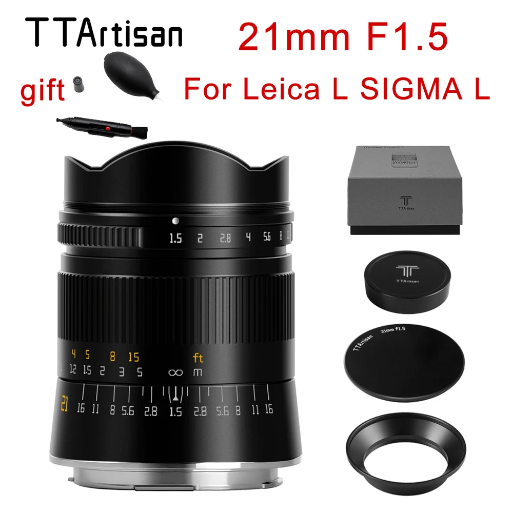 Новый объектив TTArtisan 21 мм F1.5 камеры с полной известностью ручная фокусировка для