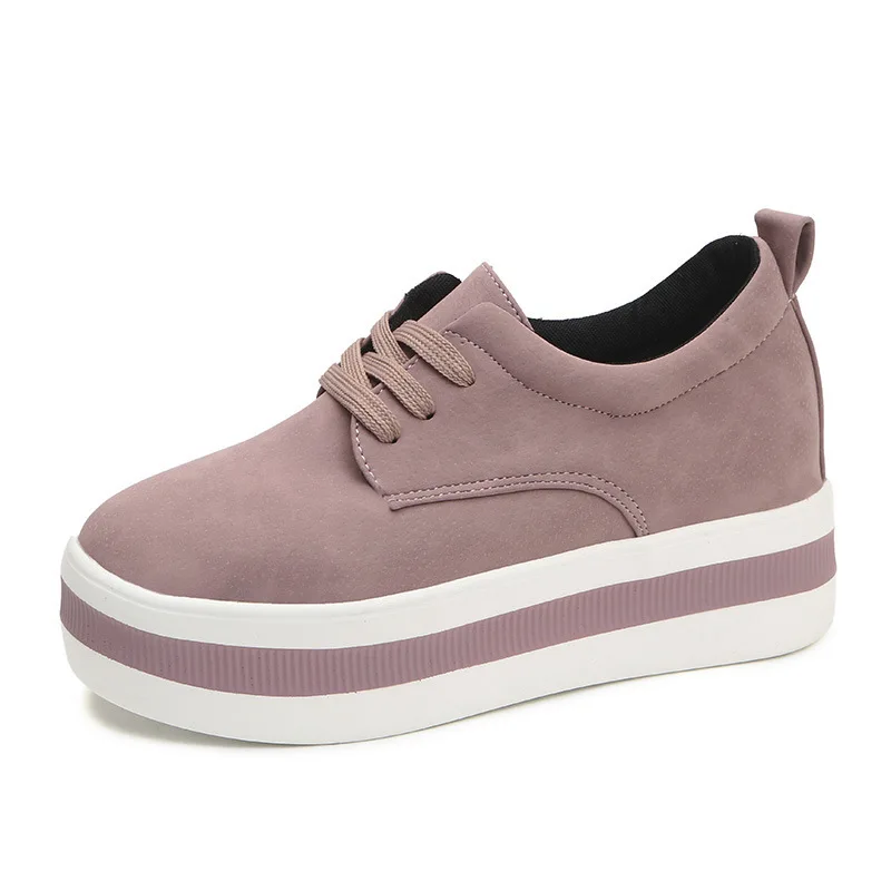 

women flats sneakers shoes spring moccasin Fashion creepers shoes lady loafers Ladies Slip On 5CM platform Shoes korean style
