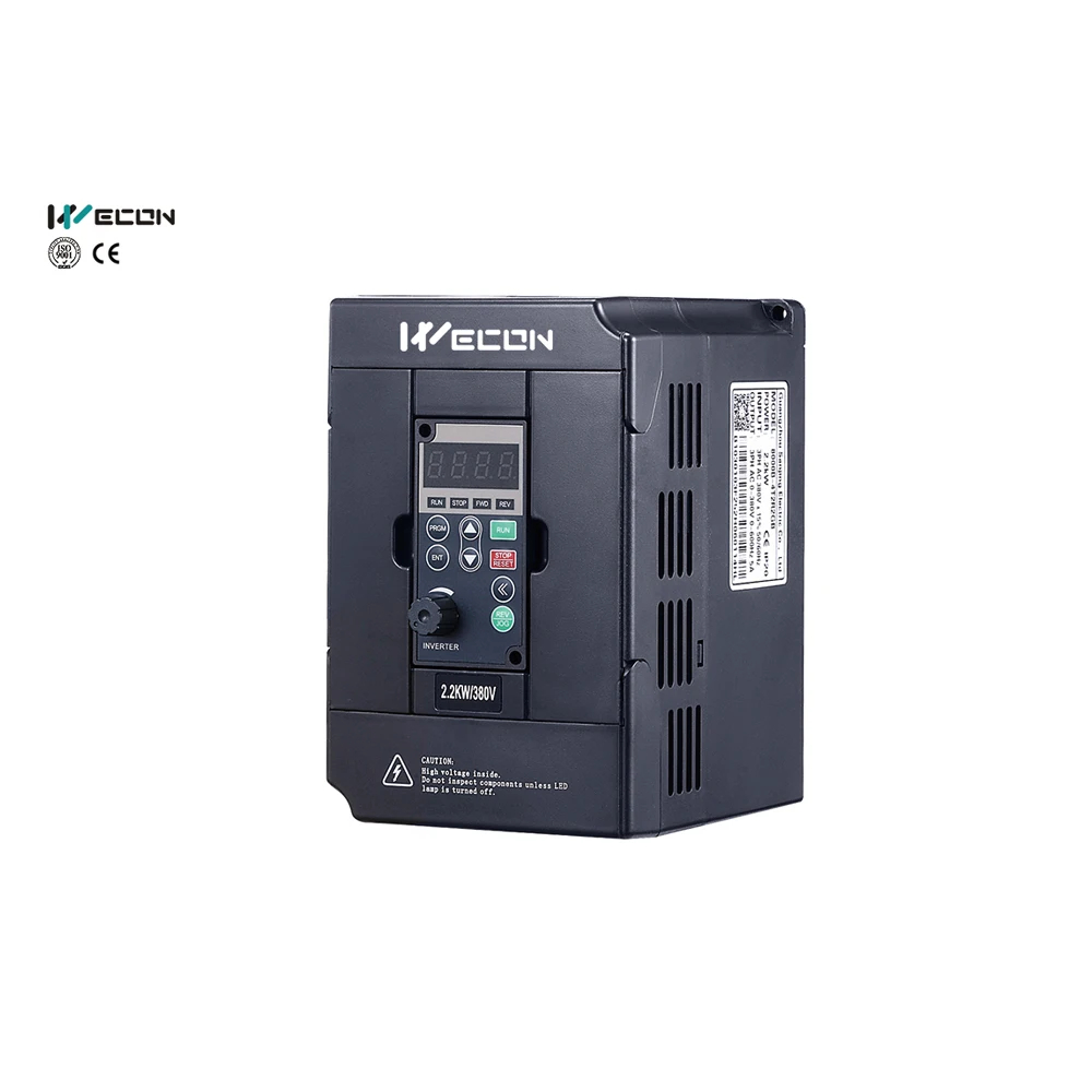 WECON VFD инвертор 220V 2.2KW трехфазный для управления скоростью двигателя с хорошей