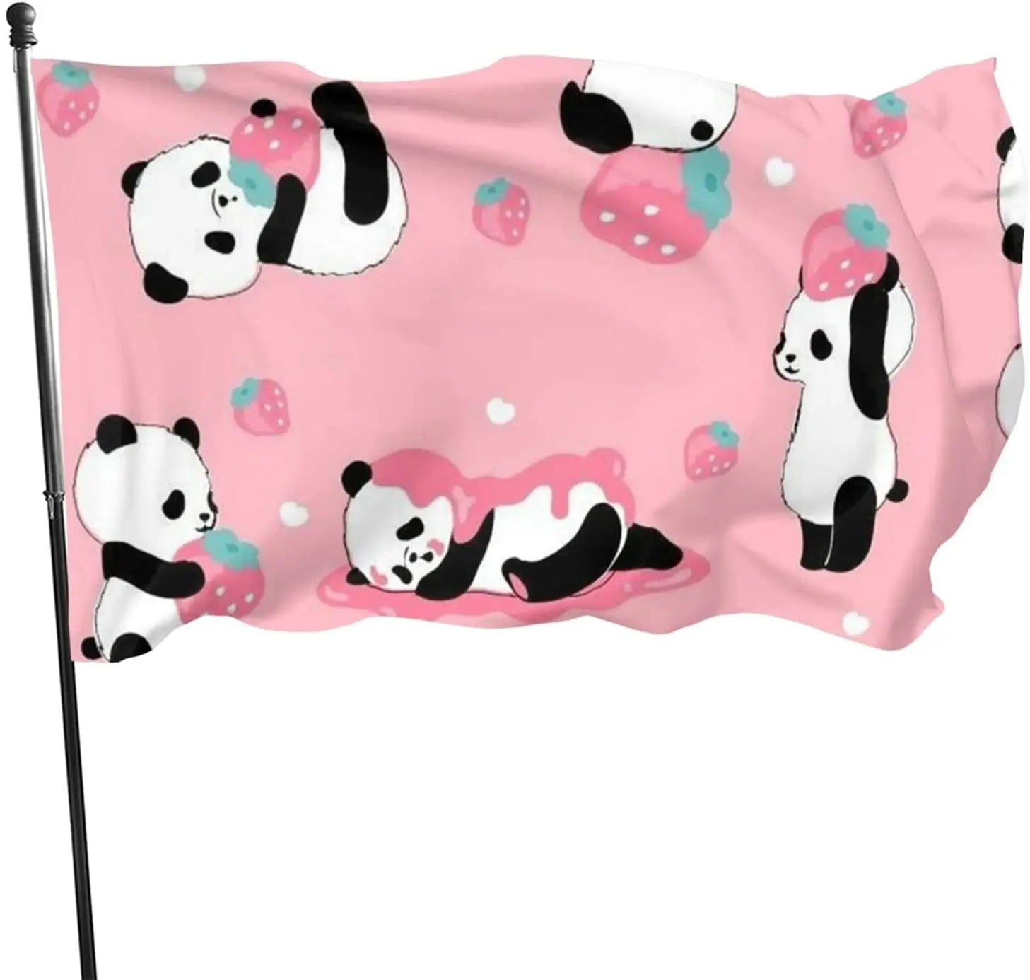 Флаг 3x5 футов палатка-панда мультяшное милое перо стрела сердце модный уличный