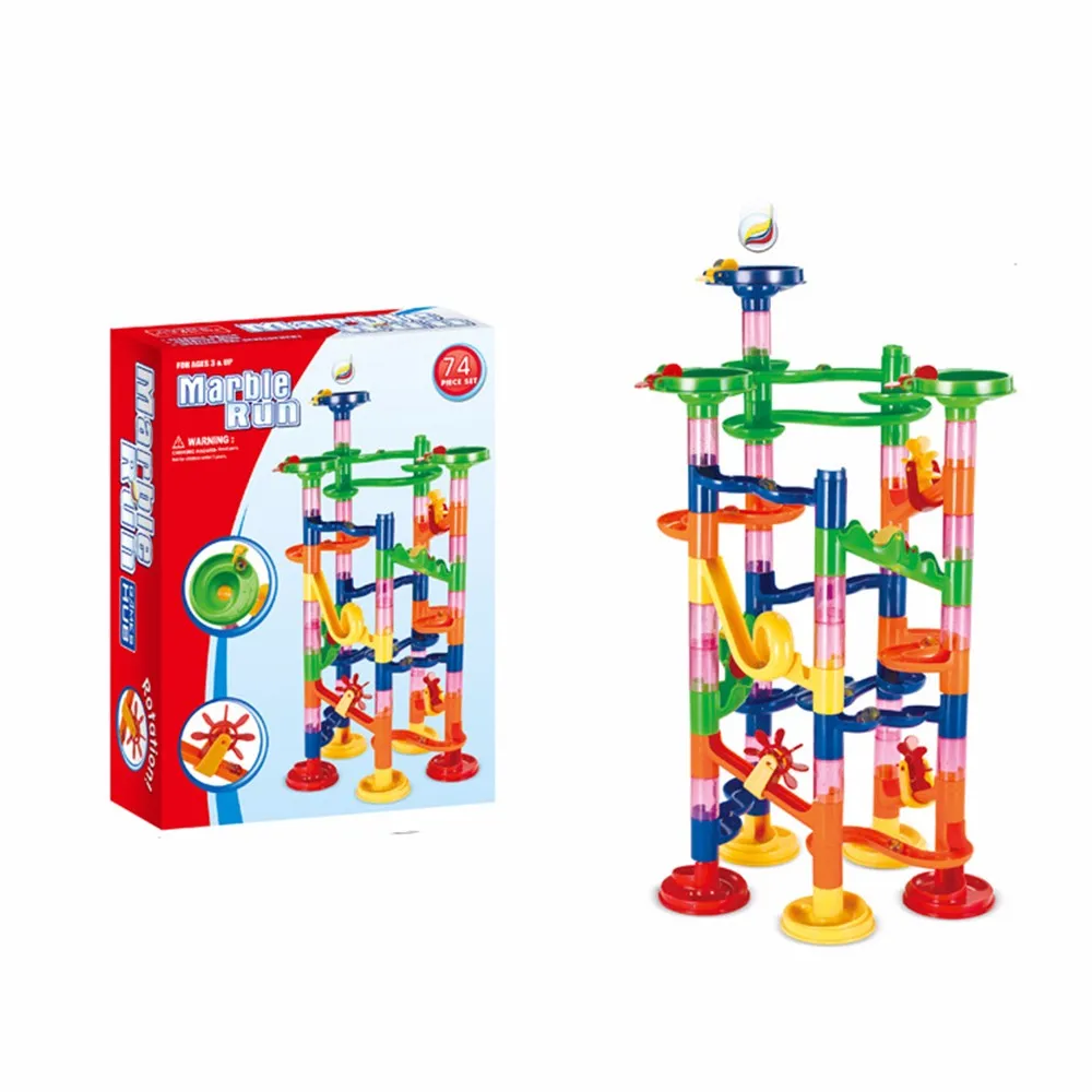 Игрушки для детей DIY Marble Run Coaster Maze Toy - Hanmun Racing 74 шт. | и хобби